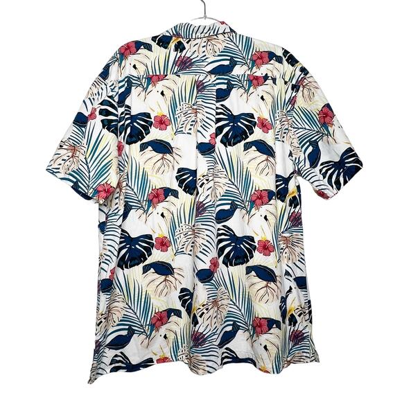 HIGH SURF Tropical Hawaiian Aloha Button Down Shirt Short Sleeve Mens Size XL - Picture 11 of 12